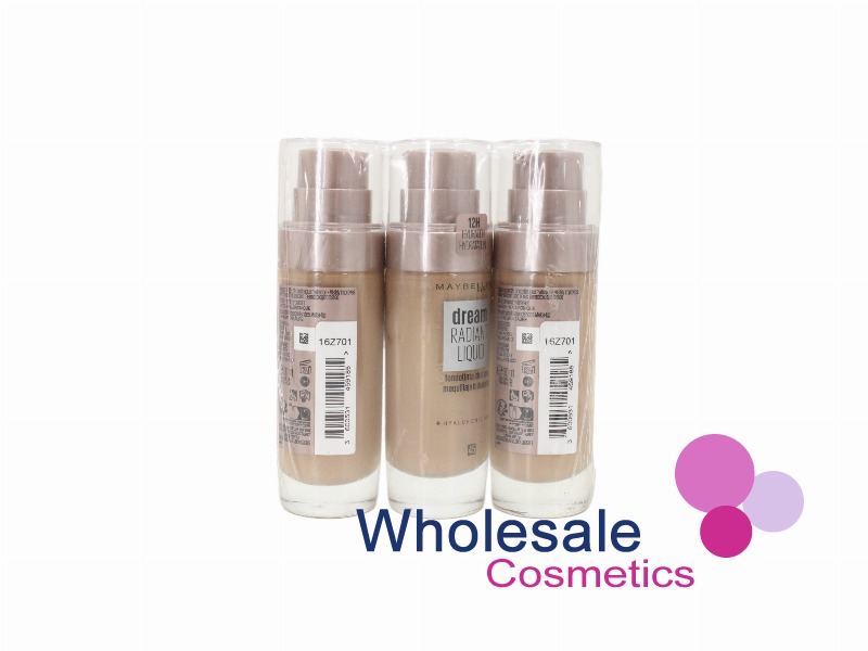 6 x Maybelline Dream Radiant Liquid Foundation + Hydrating Serum - 45 LIGHT HONEY